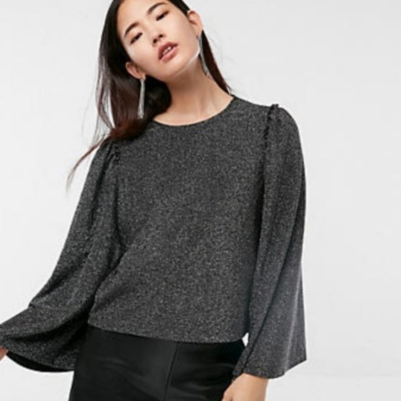 Express Tops - Express Metallic Kimono Top
